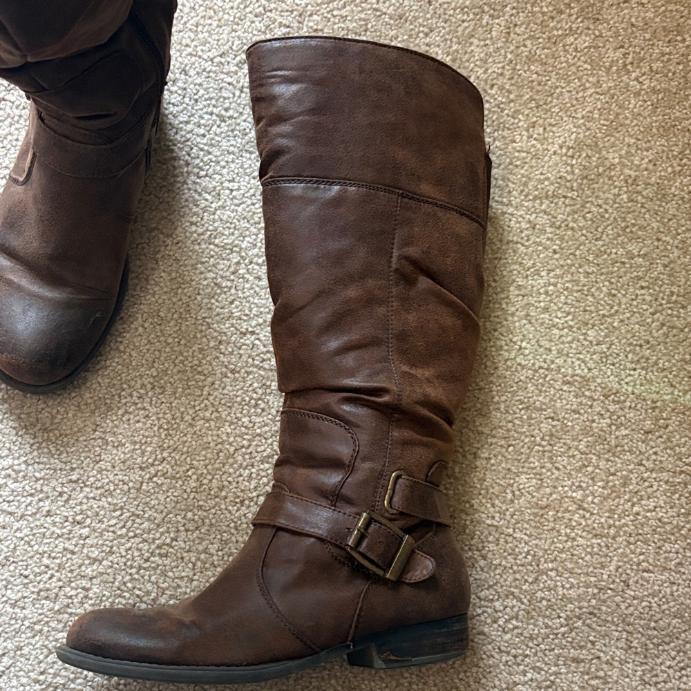 BareTraps Dark Brown Combat Boots